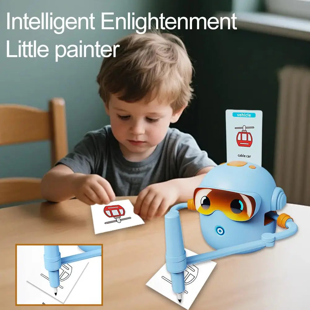 Smart Drawing Robot for Kids – Voice-Guided Art Machine with 100 Creative Cards