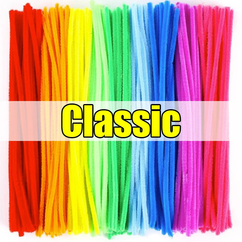 Colorful Chenille Stem Pipe Cleaners – Bulk Pack for Kids' Crafts (100–1000 Pcs)