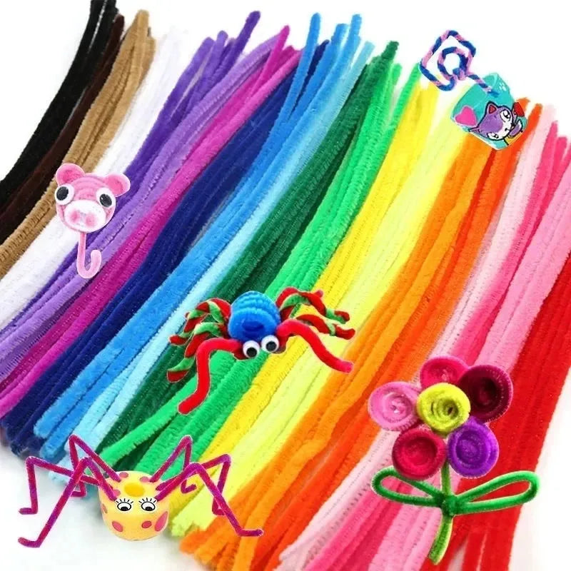 Colorful Chenille Stem Pipe Cleaners – Bulk Pack for Kids' Crafts (100–1000 Pcs)