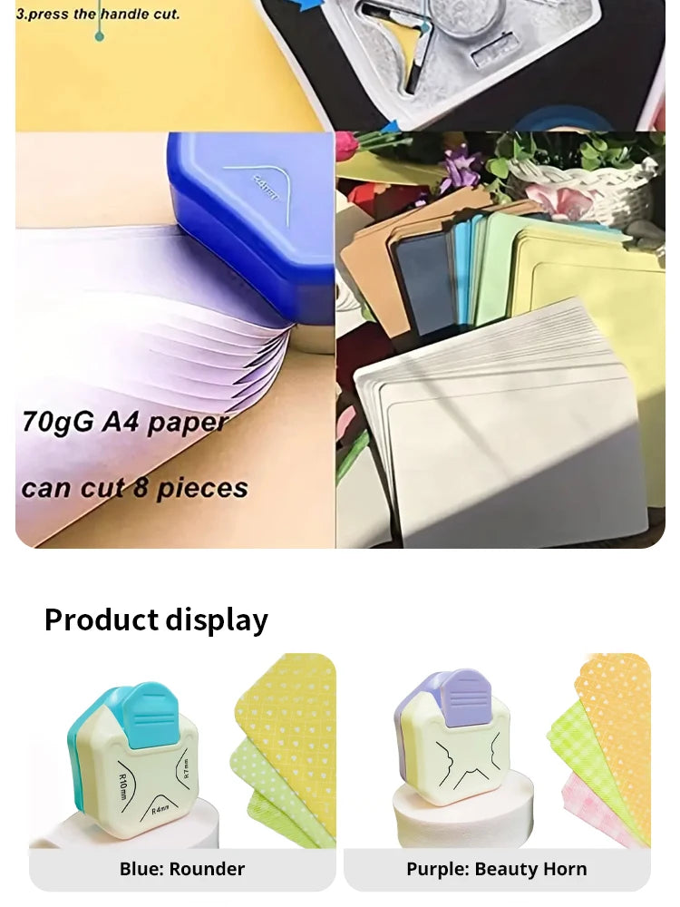 3-in-1 Corner Punch Tool – Round, Flat & Angled Corners for Cards & Crafts