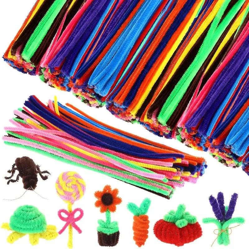 Colorful Chenille Stem Pipe Cleaners – Bulk Pack for Kids' Crafts (100–1000 Pcs)