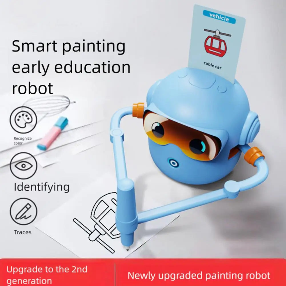 Smart Drawing Robot for Kids – Voice-Guided Art Machine with 100 Creative Cards