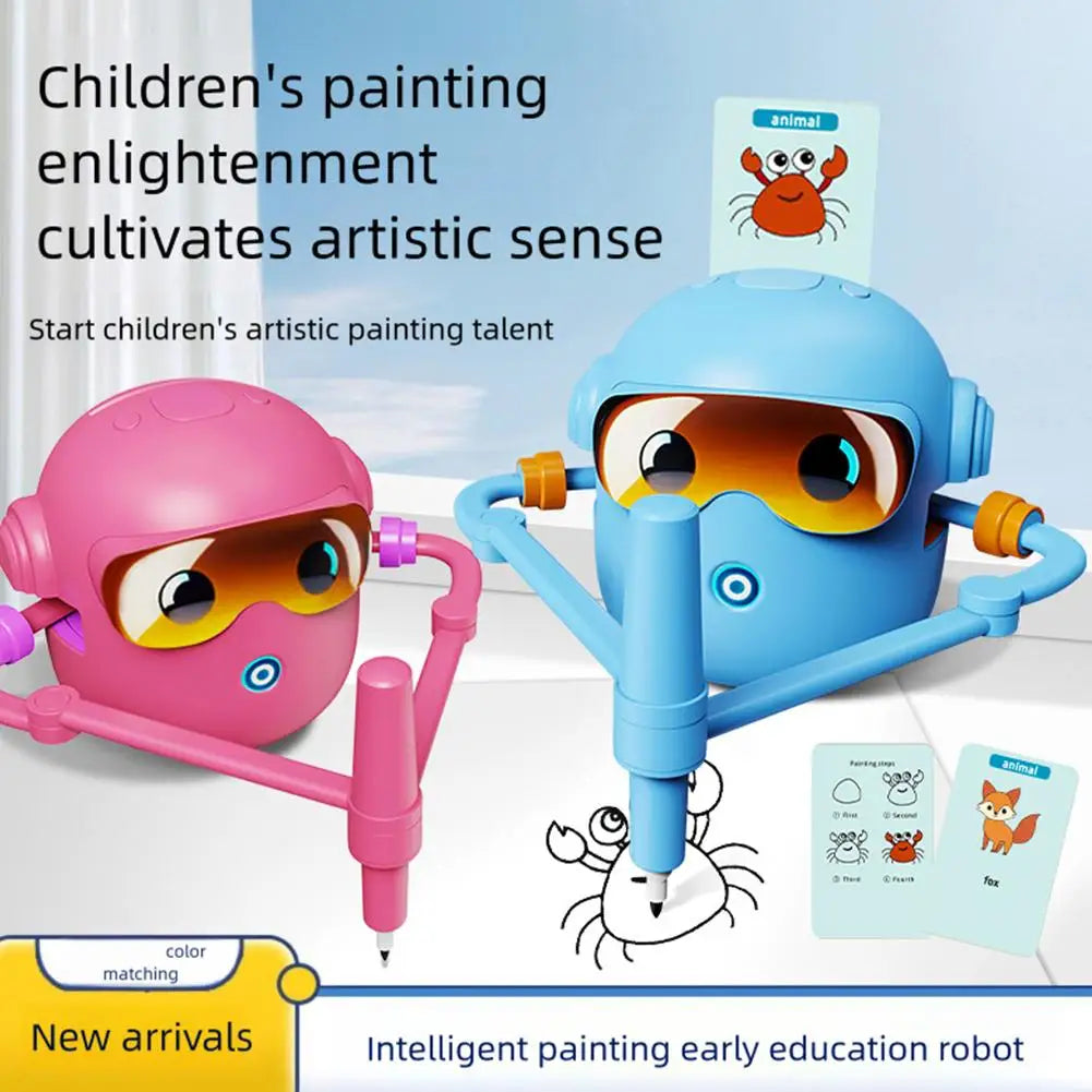 Smart Drawing Robot for Kids – Voice-Guided Art Machine with 100 Creative Cards