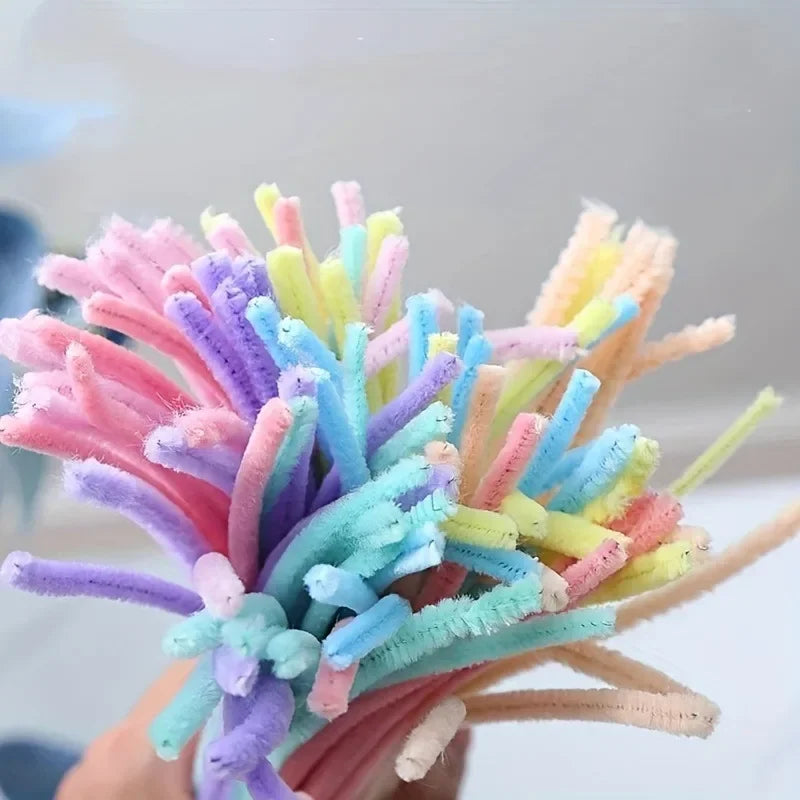 Colorful Chenille Stem Pipe Cleaners – Bulk Pack for Kids' Crafts (100–1000 Pcs)