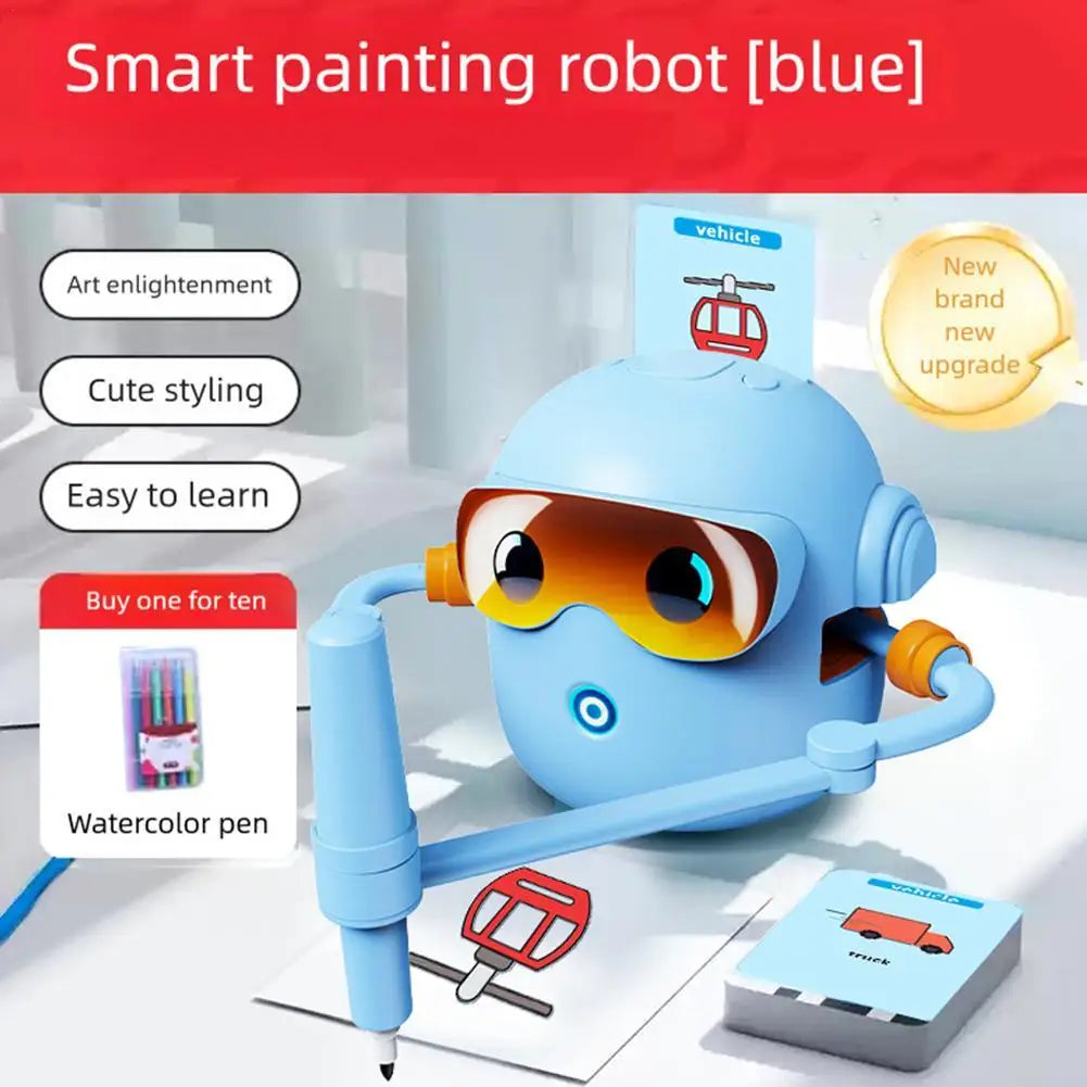 Smart Drawing Robot for Kids – Voice-Guided Art Machine with 100 Creative Cards