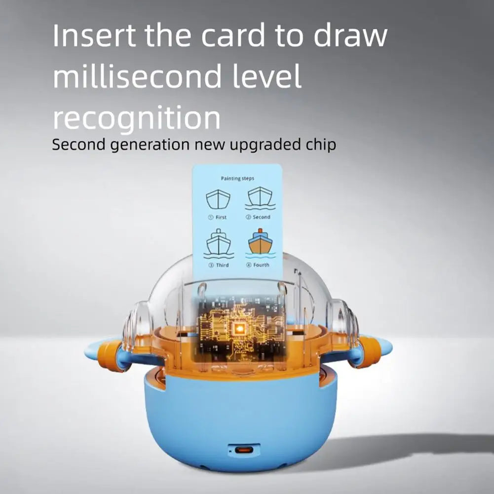 Smart Drawing Robot for Kids – Voice-Guided Art Machine with 100 Creative Cards