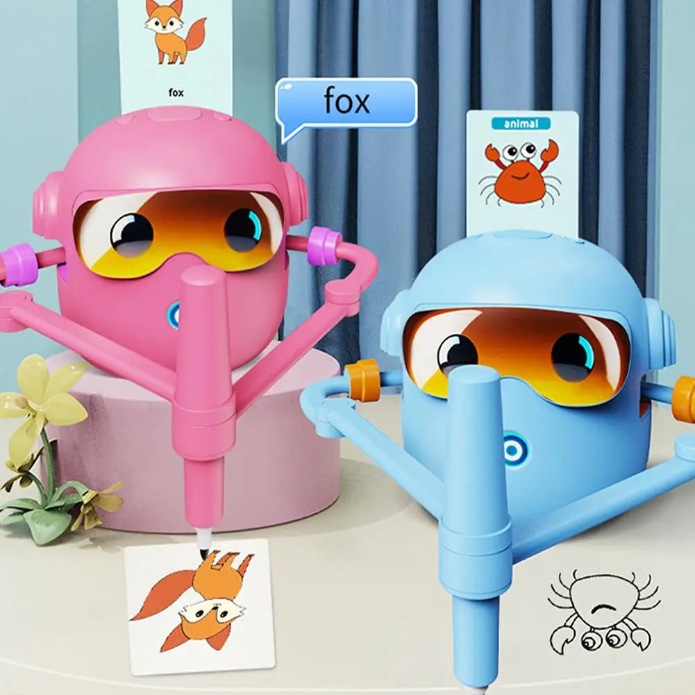 Smart Drawing Robot for Kids – Voice-Guided Art Machine with 100 Creative Cards